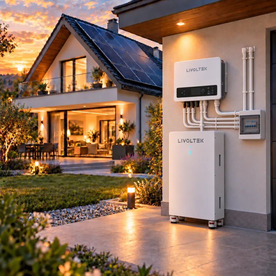 Sistem fotovoltaic Livoltek cu baterie de stocare de 16kWh ce permite functionarea si in modul OFF-GRID.