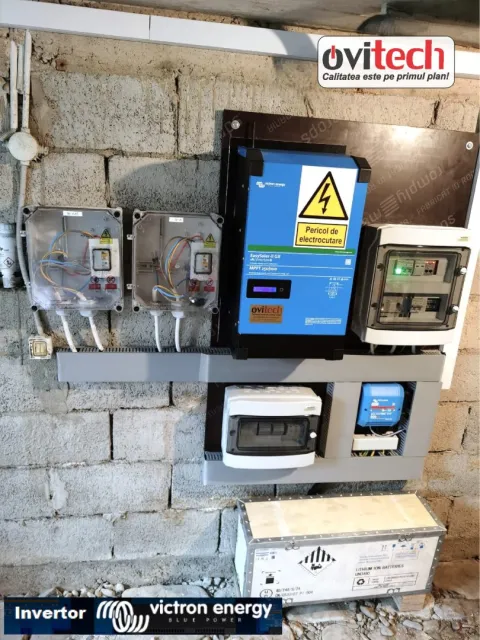 Montaj sistem fotovoltaic 5 kWp monofazat Victron Energy, jud. Neamț — fotografia 8