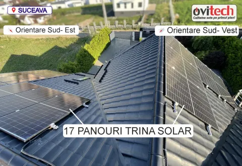 Montaj sistem fotovoltaic 8,2 kWp Sungrow, jud. Suceava — fotografia 8