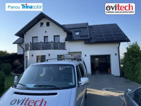 Montaj sistem fotovoltaic 8,2 kWp Sungrow, jud. Suceava — fotografia 5