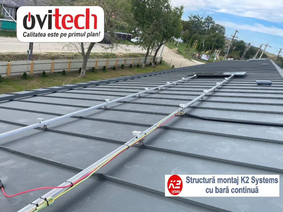 Sistem fotovoltaic trifazat Sungrow 8 kW, jud. Iași — panouri fotovoltaice montate de Ovitec